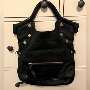 NWOT Foly & Corrina Black Leather bag